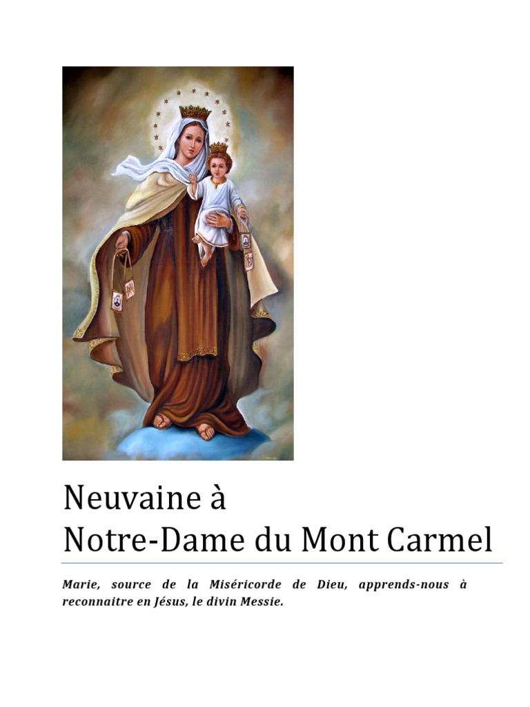 Neuvaine à Sainte Thérèse De Lisieux Pdf Neuvaine Notre Dame Du Mont Carmel | PDF | Marie, mère de Jésus | Jésus