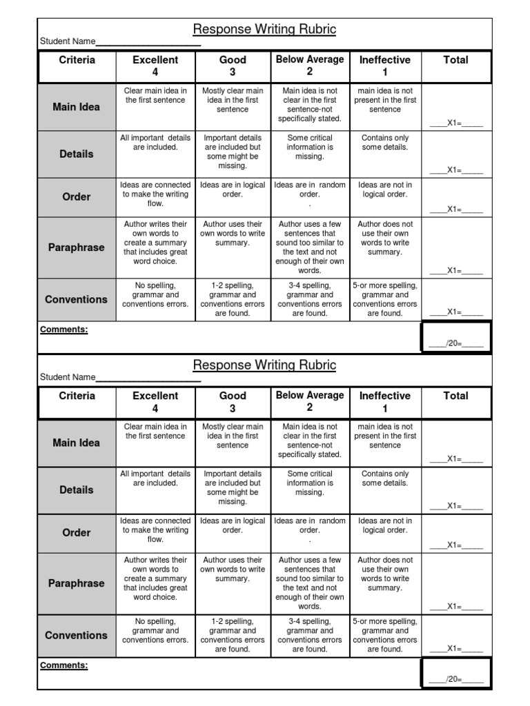 summary-writing-rubric-pdf-rubric-academic-human-communication