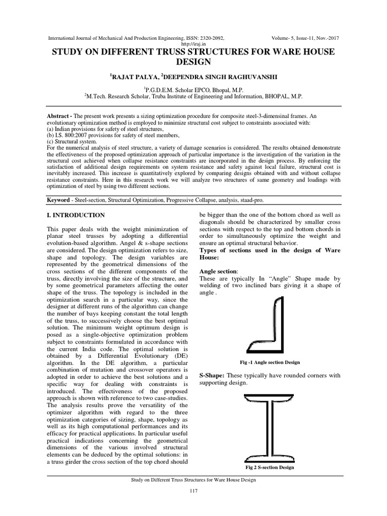 Truss Structures Optimization Study | PDF | Truss | Structural Load