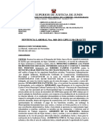 Sentencia de Pago de Beneficios Sociales