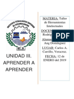 Unidad III. APRENDER A APRENDER