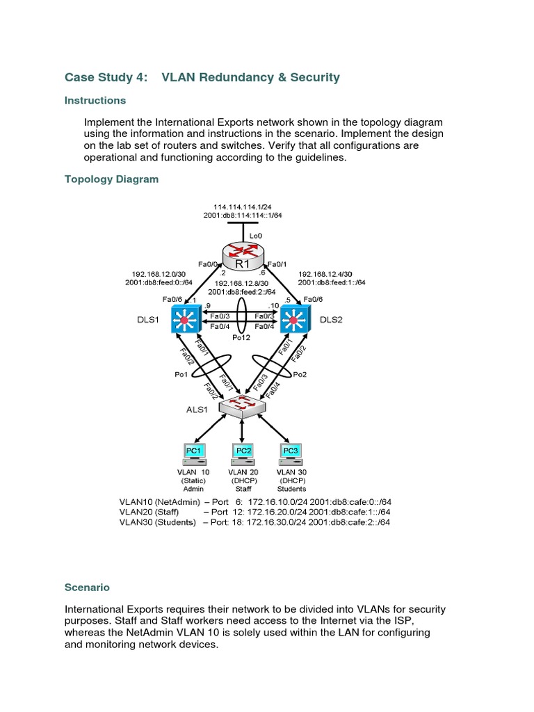 CCNP Swith Case Study 4 Answers | PDF | Network Switch | I Pv6