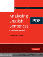 Analysing English Sentences A Minimalist Approach PDF