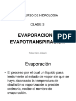 Evaporación Evapotranspiración