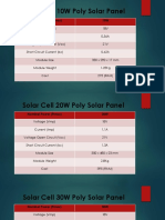 Solar Cell 10W Poly Solar Panel: Nominal Power (Pmax) 10W