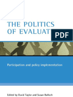 David Taylor, Susan Balloch - The Politics of Evaluation - Participation and Policy Implementation (2005, Policy Press) PDF