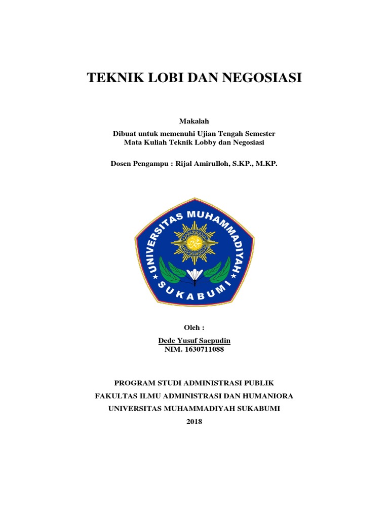 Teknik Lobi Dan Negosiasi