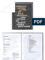 Herberto Helder Leitor de Raul Brandão Uma - Leitura de Húmus, Poema-Montagem (Corrigido) PDF