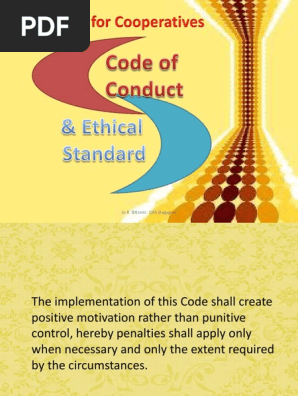 Sample Code of Conduct and Ethical Standards for Cooperatives