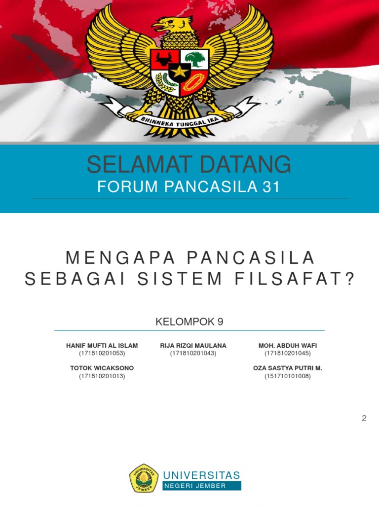 PPT Pancasila sebagai sistem filsafat PPT Pancasila sebagai sistem filsafat
