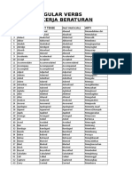 Regular Verbs Kata Kerja Beraturan: No Infinitive Past Tense Arti