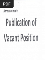 SRS I_Vacant Position