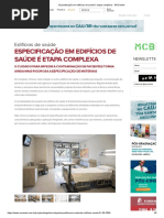 Especificação Em Edifícios de Saúde é Etapa Complexa - ARCOweb
