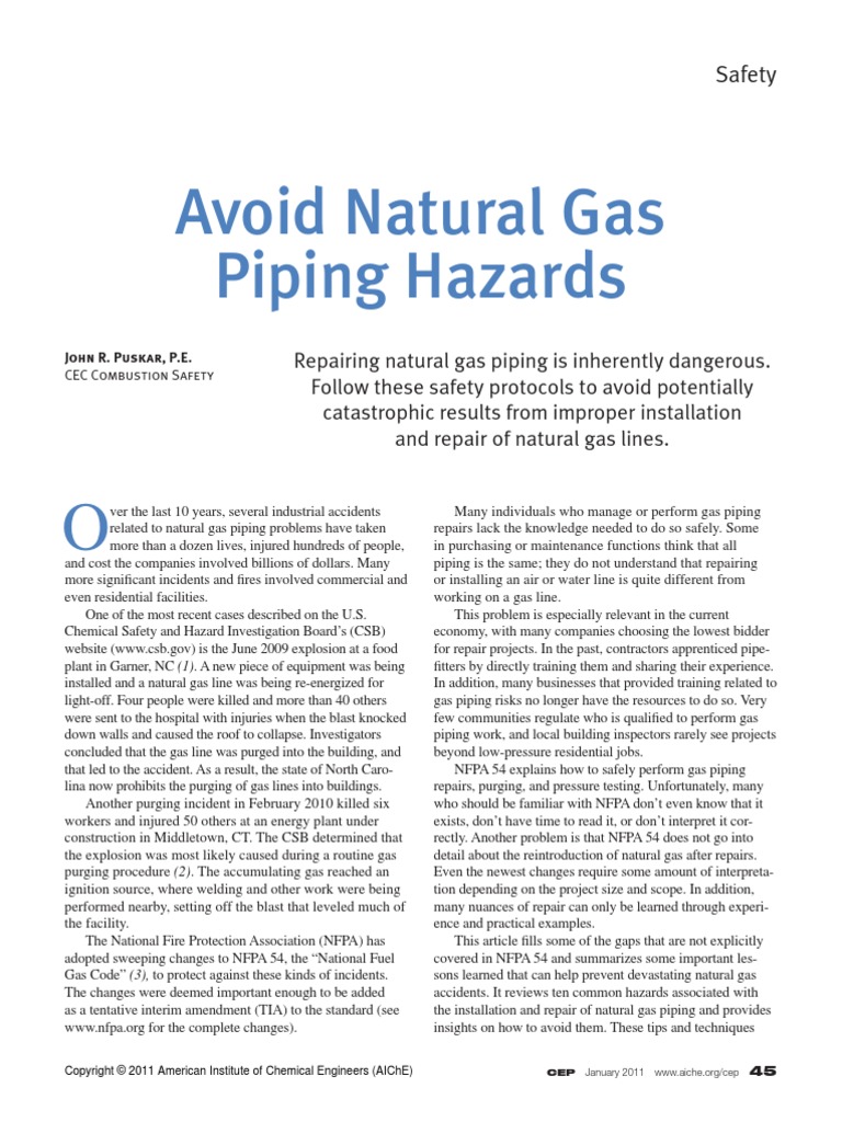 20110145Ng Piping Hazards PDF Valve Pipe (Fluid Conveyance)
