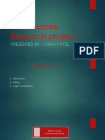 A Corporate Research Project: Presented by - Lisha Patel