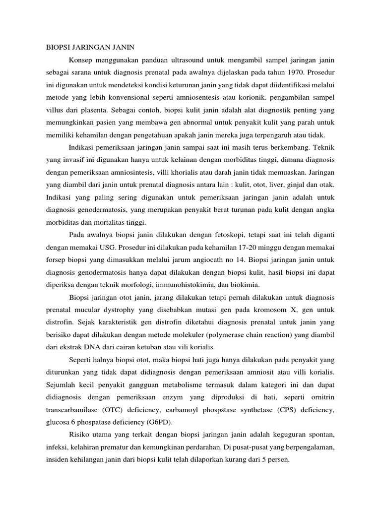 Gambar Biopsi Jaringan Janin