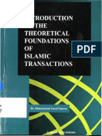 An Introduction To The Theoretical Foundations of Islamic Transactions 2009 - ToC
