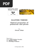 Master Thesis Optical Properties of Pentacene and Picene: University of The Basque Country WWW - Mscnano.eu