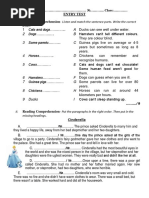 Name Class: Entry Test Listening Comprehension