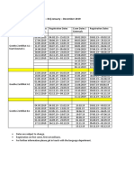 Examination Schedule A1 b1 2019