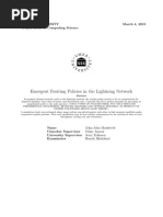 Emergent Routing Policies in The Lightning Network: Umeå University March 4, 2019 Department of Computing Science