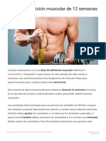 Dieta de definición muscular de 12 semanas Cambiatufisico