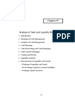 Analysis of Cash and Liquidity Management: Chapter-IV