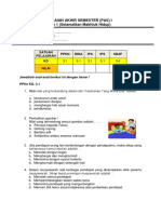 Soal Pas 1 (Tema 1) Kelas 6