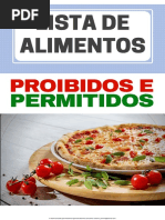 Alimentos proibidos e permitidos