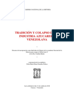 TRADICIÓN Y COLAPSO DE LA INDUSTRIA AZUCARERA VENEZOLANA_ Discurso Catalina Banko 1102018sc