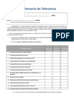 Cuestionario Tolerancia