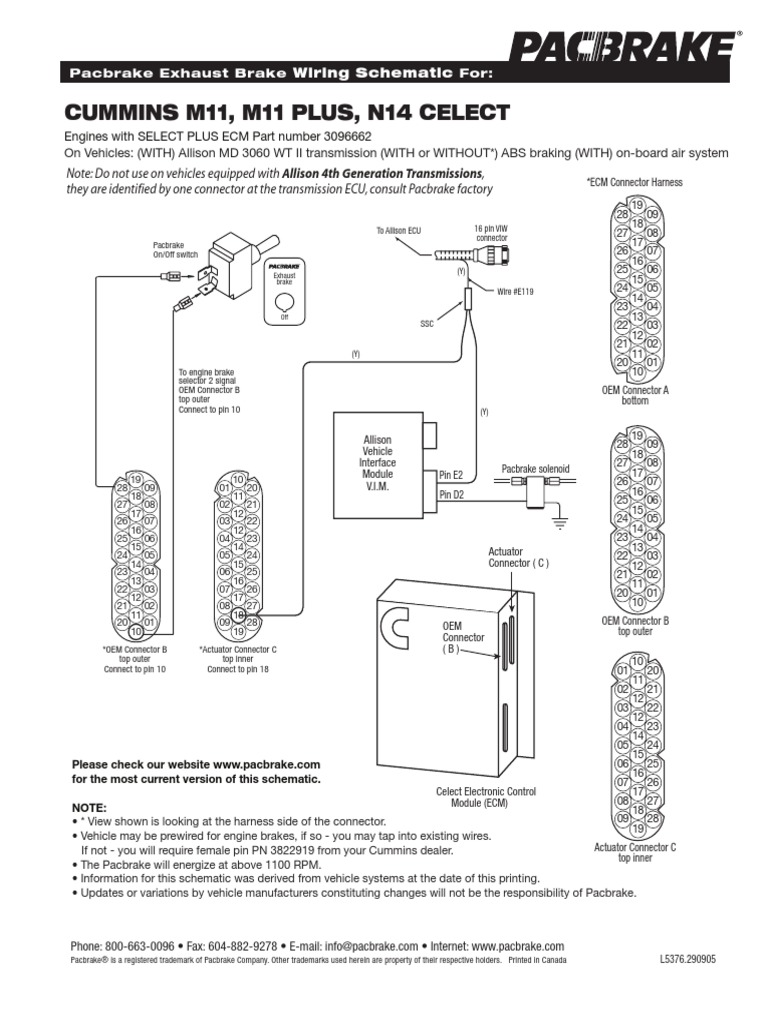 Cummins N14 Celect Plus Ecm Wiring Diagram Online Cheap | www