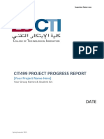 CIT499 Project Progress Report Template