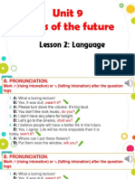 Unit 9 Cities of the Future Lesson 2 - Language 2