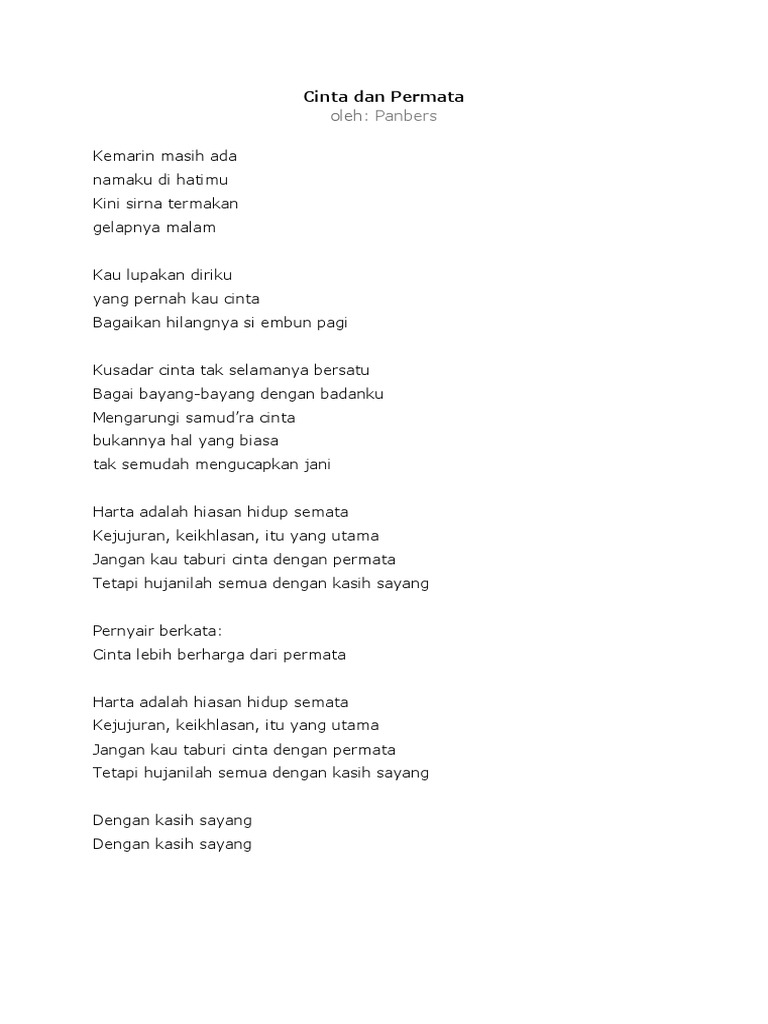 Lirik Lagu Batak Docx