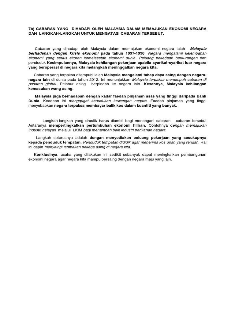 7b) Cabaran Memajukan Ekonomi Negara  PDF