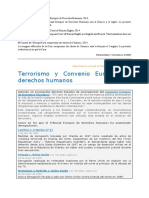 Terrorismo y Convenio Europeo de Derechos Humanos. Ficha de Casos