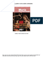 Maria Rostworowski Mujer y Poder en Los Andes Coloniales PDF Mobi Epub