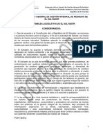 Proyecto Final de La Ley de Residuos de El Salvador- 12 Oct-2016