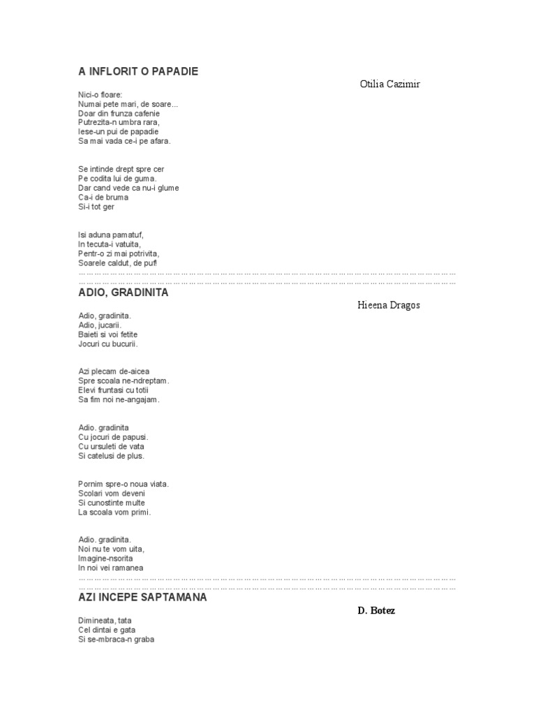 Poezii Pt Copii