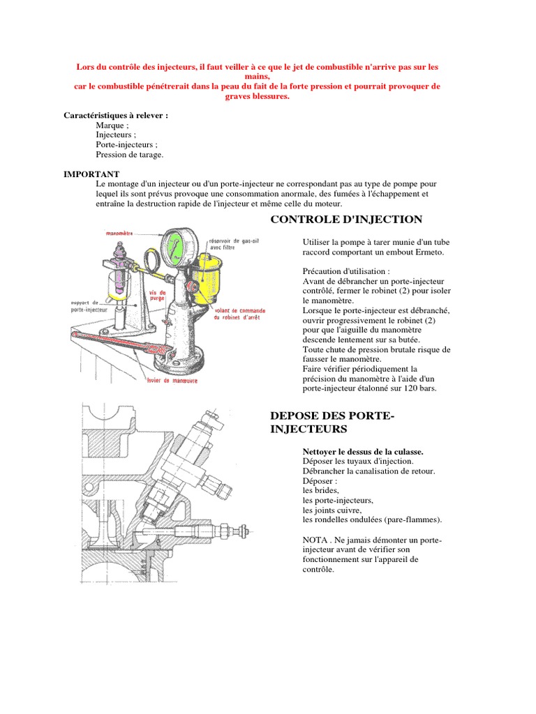 Sens Du Joint Cuivre D étanchéité Injecteurs Controle Injecteur | PDF | La combustion | Injection (moteur)