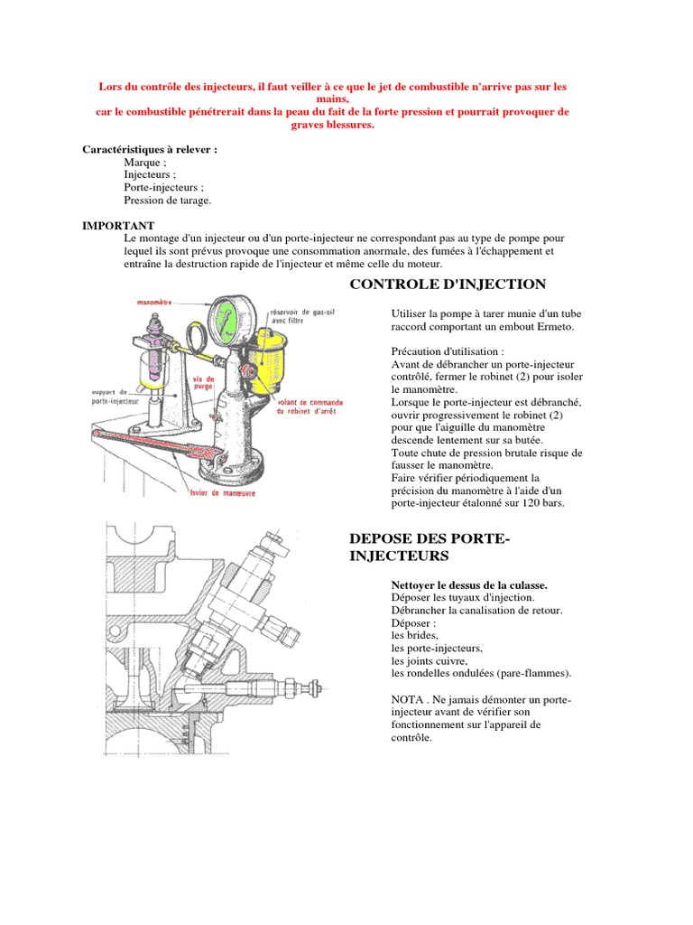 Controle Injecteur, PDF, La combustion