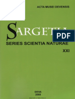 21 Sargetia - Acta Musei Devensis - Series Scientia Naturae XXI 2008 PDF