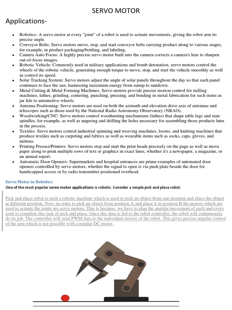Servo Motor | Download Free PDF | Servomechanism | Automation