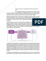 Productividad: Razón entre salidas e insumos