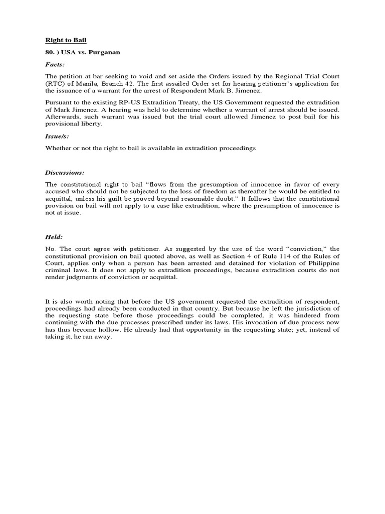 Right To Bail PDF Burden Of Proof (Law) Bail