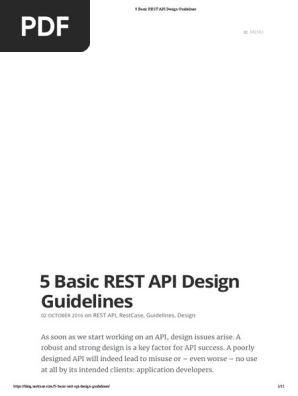 Restful api design best practices pdf