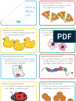 Tarjetas de Desafio de Matematicas Problemas de Sumas y Restas Hasta 100 Con Palabras