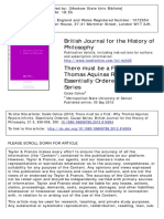 British Journal For The History of Philosophy Volume 21 Issue 5 2013 (Doi 10.1080 - 09608788.2013.816934) Cohoe, Caleb - There Must Be A First - Why Thomas Aquinas Rejects Infinite, Essentially Ordere