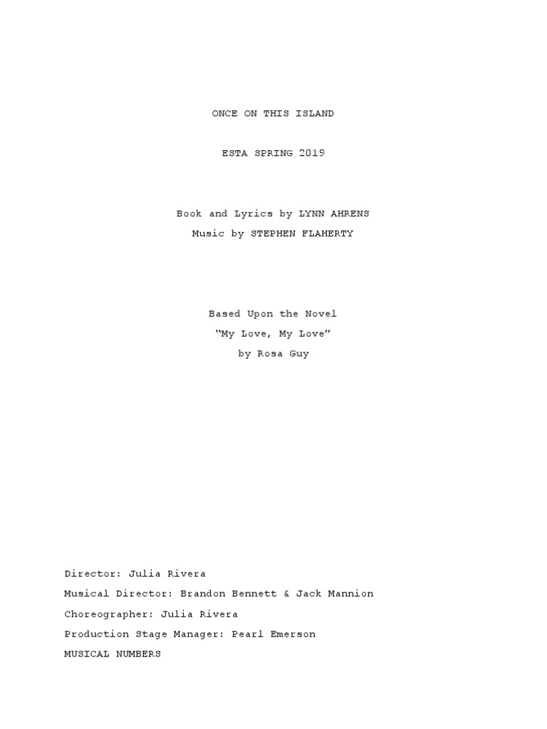 ONCE ON THIS ISLAND SCRIPT.pdf Nature